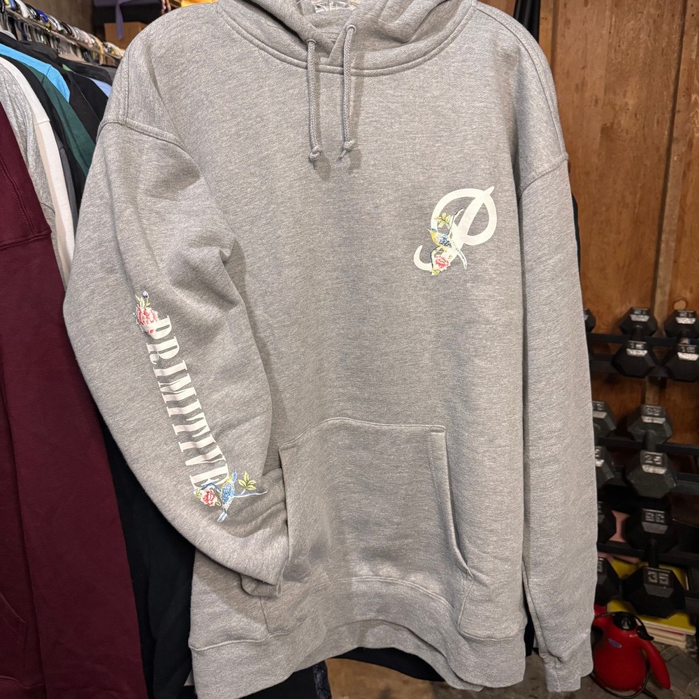Primitive floral print unisex hoodie NWT Size L
